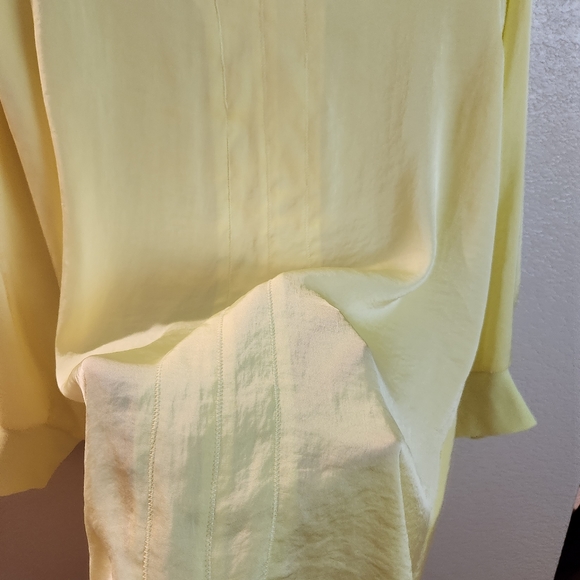 Soft Surroundings Yellow Popover Long Sleeve Tunic Shirt Dress - Picture 5 of 7